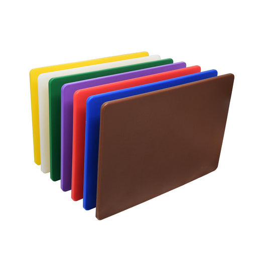 7x eZone Chopping Boards 45x30cm Colour Coded Catering Food Prep Cutting Boards