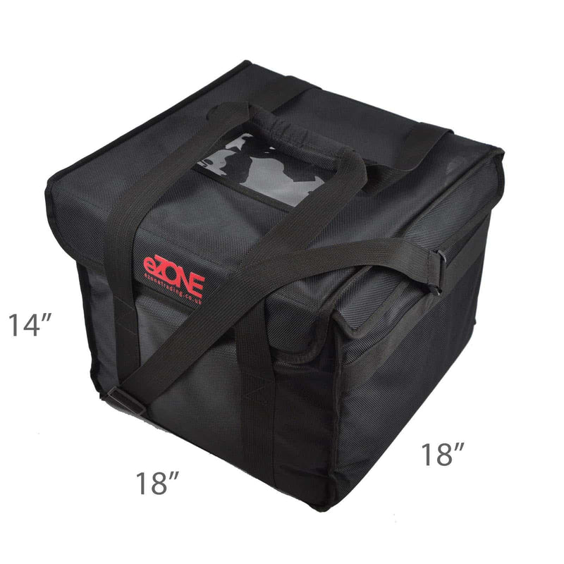 Extra Large Food Delivery Bag 18x18x14” Insulated Black Takeaway Kebab Pizza
