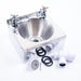 Commercial Kitchen Stainless Steel Wall Hand Wash Basin Sink with Cross Taps & Waste Kit