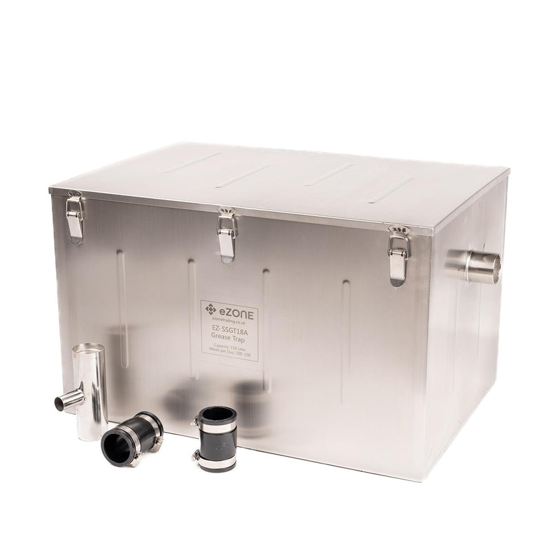 Commercial Grease Trap 118 Litre Catering Waste Fat Oil Filter Stainless Steel