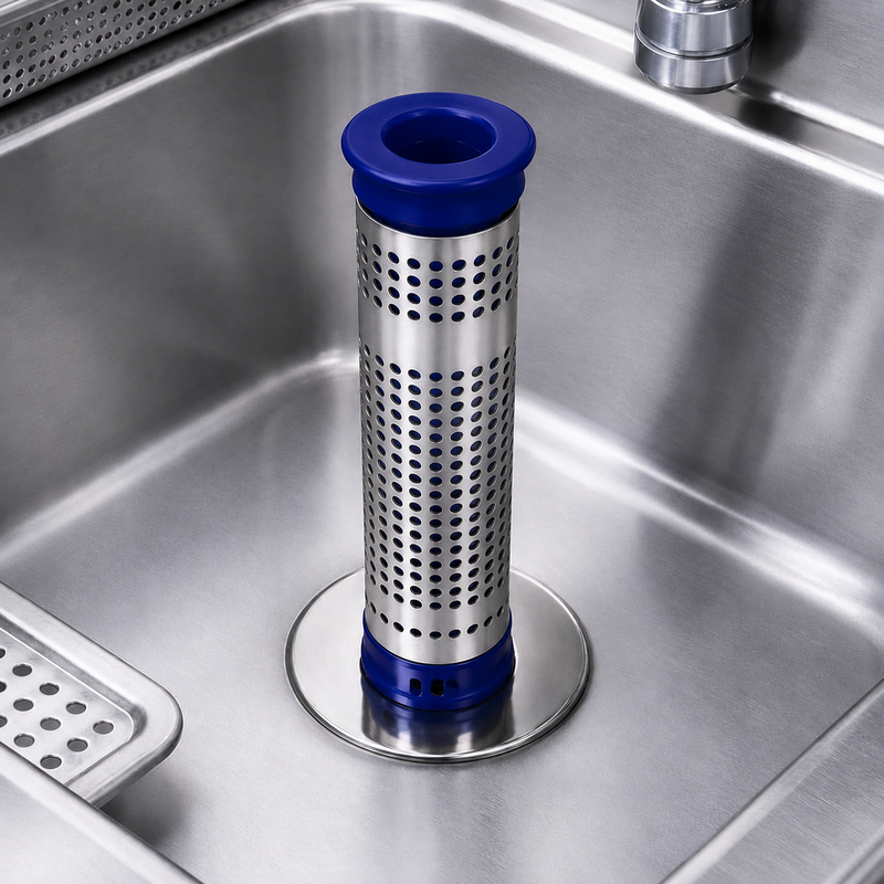 Commercial Catering Kitchen Sink Waste Strainer/Standpipe Plug 200mm with Outlet