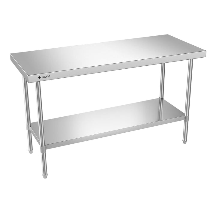 eZone Commercial Stainless Steel Kitchen Food Prep Table 1500x600x900mm