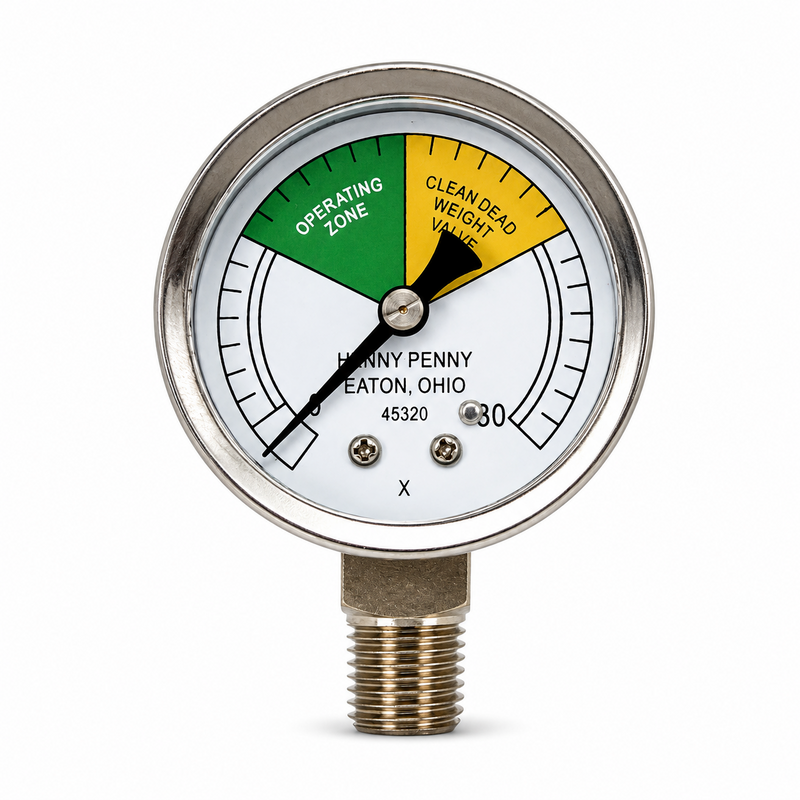 Pressure Gauge Dial 16910 30PSI for Henny Penny Gas and Electric Pressure Fryers