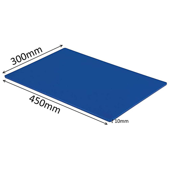 eZone Blue Chopping Board 450x300x10mm for Raw Fish & Seafood Preparation