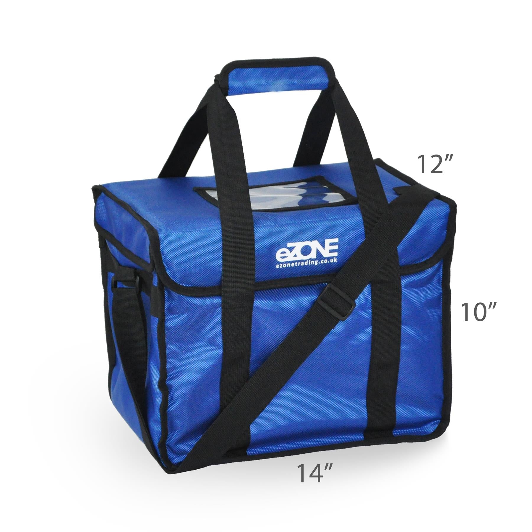 Food Delivery Bag 14x10x12” Insulated Blue Takeaway Kebab Indian