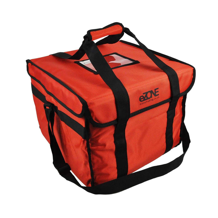 Large Food Delivery Bag 16x16x13” Insulated Red Takeaway Kebab Indian Pizza