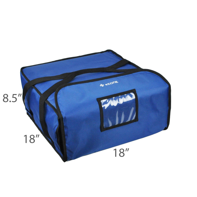 Pizza Delivery Bag 18x18x8.5" Fully Insulated Heavy Duty Quality Blue
