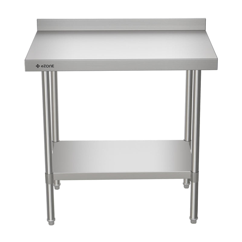 eZone Commercial Stainless Steel Kitchen Food Prep Table Upstand 900x600x900mm
