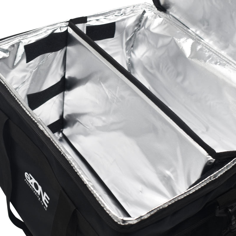 eZone Heavy Duty Insulated Food Delivery Bag 16x16x13” with Hot Cold Divider Zipper Suitable for Takeaway Restaurants Pizza Indian Kebabs Chinese