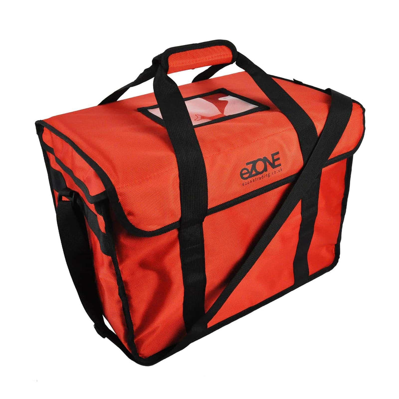 Large Food Delivery Bag 18x13x13” Insulated Red Takeaway Kebab Indian Pizza