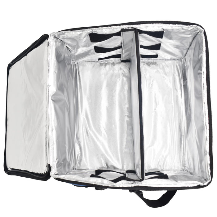 Heavy Duty Pizza Food Delivery Bag 14x14x12” Adjustable Divider Zipper