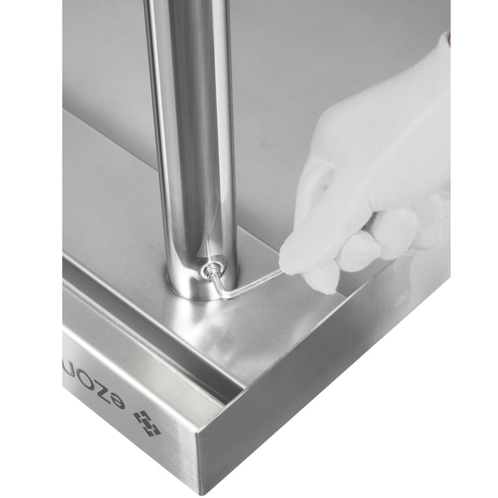 eZone Commercial Stainless Steel Kitchen Food Prep Table 1200x600x900mm