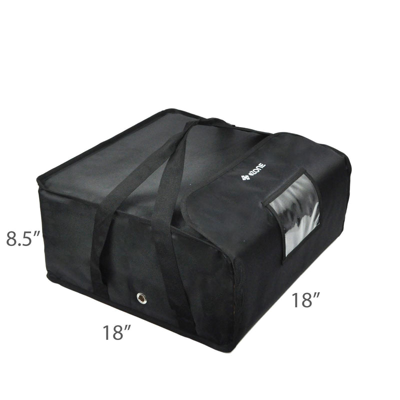 Pizza Delivery Bag 18x18x8.5" Fully Insulated Heavy Duty Quality Black