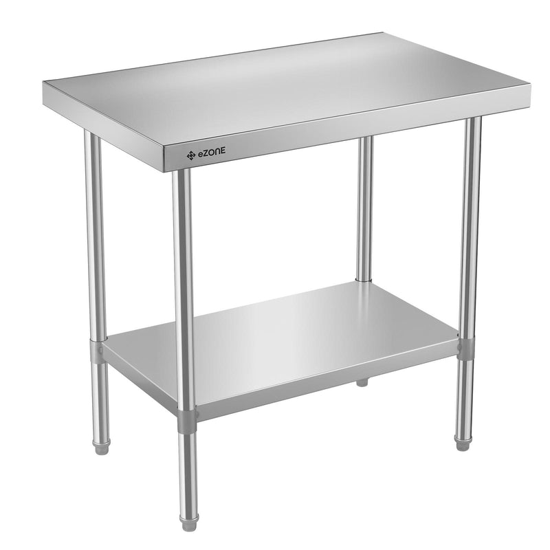 eZone Commercial Stainless Steel Kitchen Food Prep Table 900x600x900mm