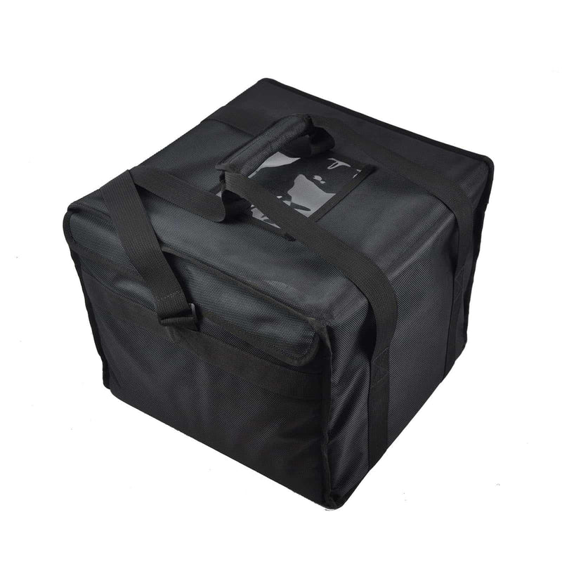Extra Large Food Delivery Bag 18x18x14” Insulated Black Takeaway Kebab Pizza