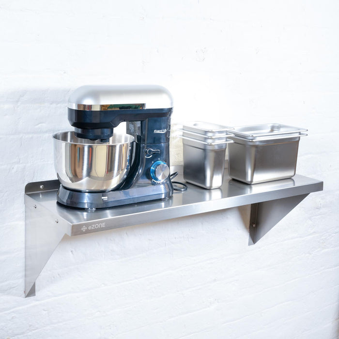 Stainless Steel Wall Shelf 1200x300mm Commercial Catering Kitchen Storage