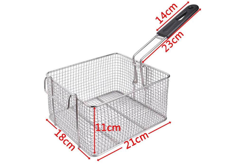 Frying Basket Commercial Deep Fat Fryer Chip Fish Takeaway 210x180x110mm