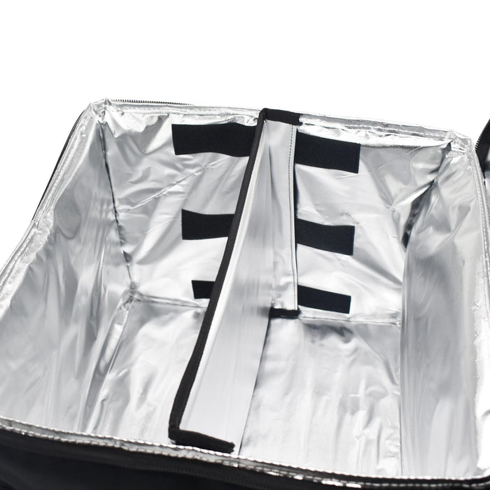 eZone Heavy Duty Insulated Pizza Food Delivery Bag Hot Cold Divider Zipper