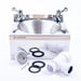Commercial Kitchen Stainless Steel Wall Hand Wash Basin Sink with Lever Taps & Waste Kit