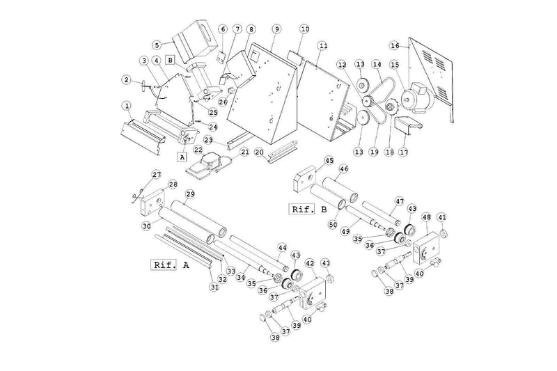 GAM 895mm - Long Green Drive Belt for PIZZA Dough Roller Stretcher R40, R30