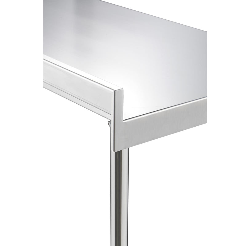 eZone Commercial Stainless Steel Kitchen Food Prep Table Upstand 600x600x900mm +Castors