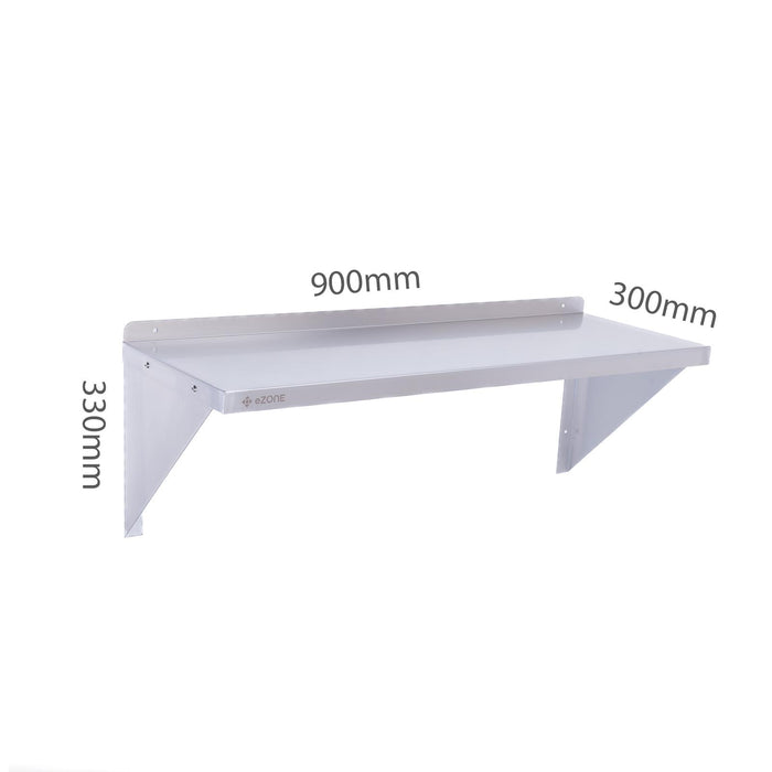Stainless Steel Wall Shelf 900x300mm Commercial Catering Kitchen Storage