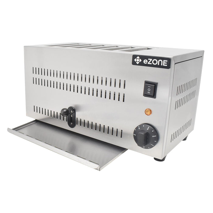 eZone Commercial 6-Slice Toaster FY-6S Fast Browning 3.0kW 230V Stainless Steel