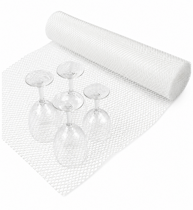 Bar Pub Shelf Liner White Mat Glass Drying Mesh Roll 10 meter x 60cm