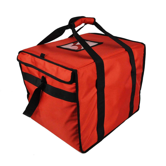 Large Food Delivery Bag 17x15x14” Insulated Red Takeaway Kebab Indian Pizza