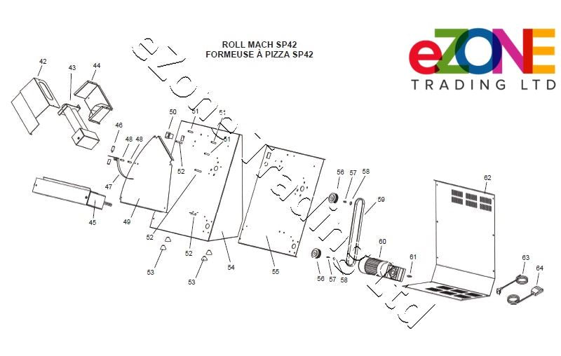 VERGO XTS GGF Pizza Dough Roller Machine Metal Motor Pulley S42/A SP42 ITDR-16