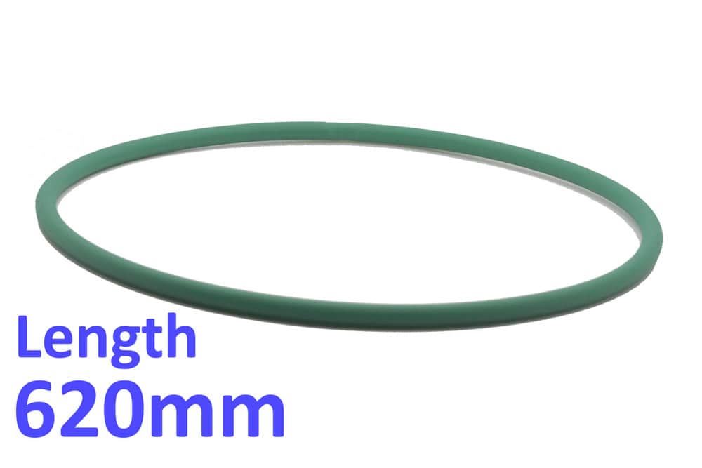 IGF 620mm - Short Green Drive Belt for PIZZA Dough Roller Stretcher L40P, B40P
