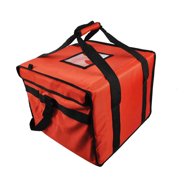 Large Food Delivery Bag 16x16x13” Insulated Red Takeaway Kebab Indian Pizza