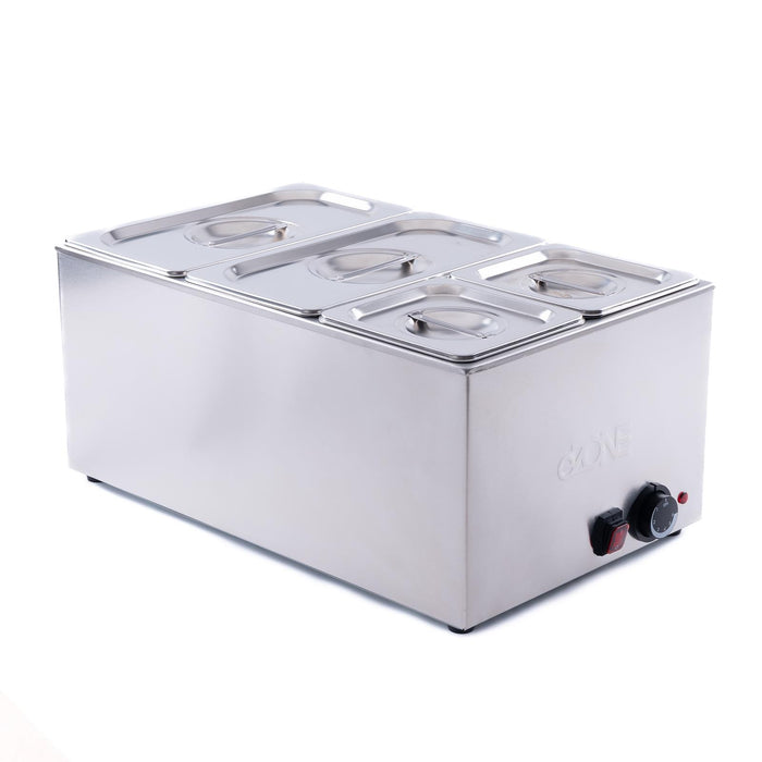 eZone Commercial Bain Marie 4x Gastronorm Pans 1/3 & 1/6 GN Catering Food Warmer catering equipment