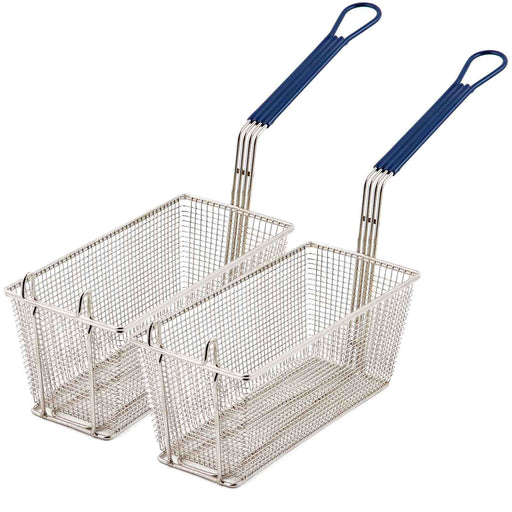 2 Commercial deep fat frying baskets for takeaways and restaurants, 340x165x150mm, in our catering equipment department
