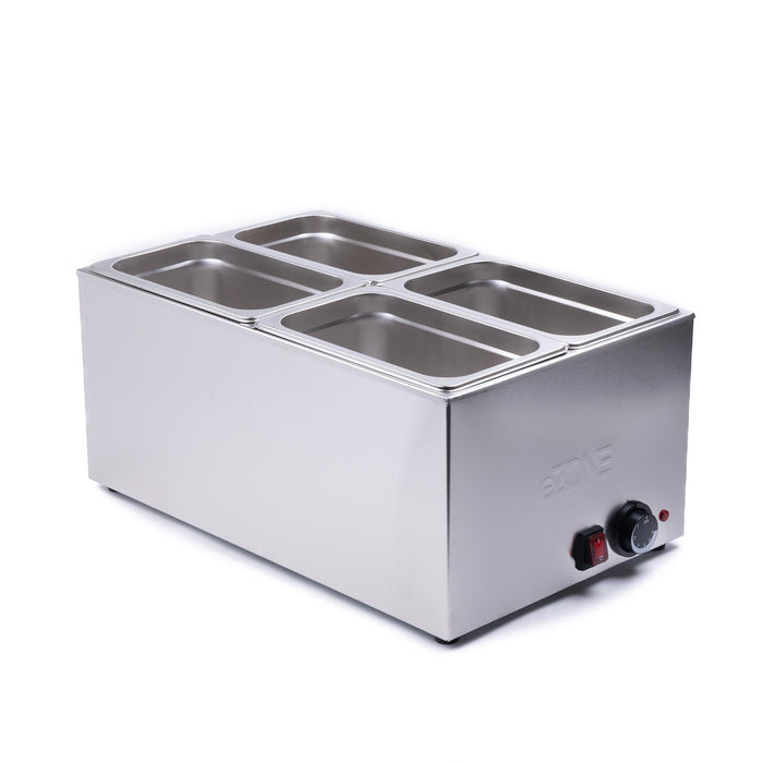 eZone Commercial Bain Marie with 4x Gastronorm Pan Catering Wet Heat Food Warmer