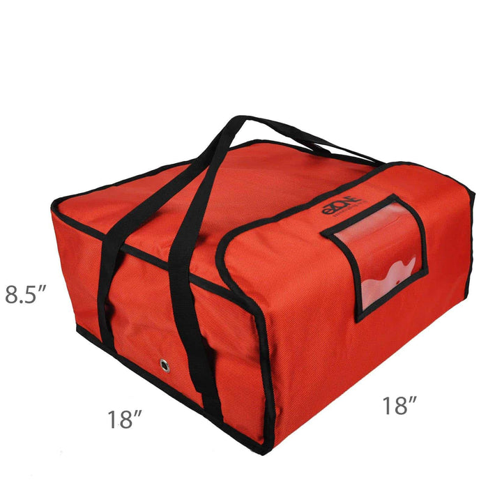 Heavy Duty Pizza Delivery Bag 4x16” Box Fully Insulated Waterproof Takeaway RED