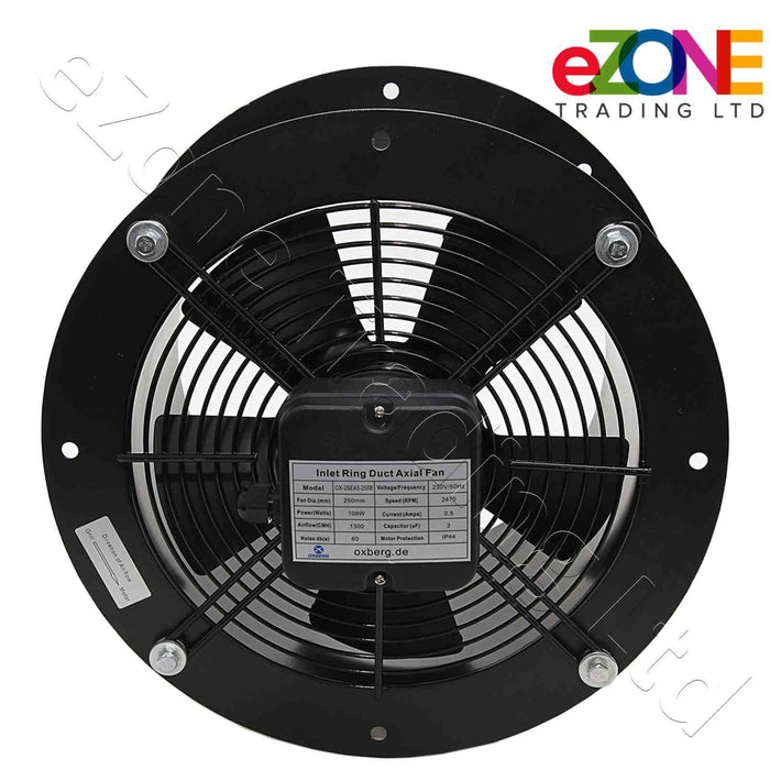 400mm Industrial Duct Fan Cased Axial Commercial Kitchen Canopy Extractor