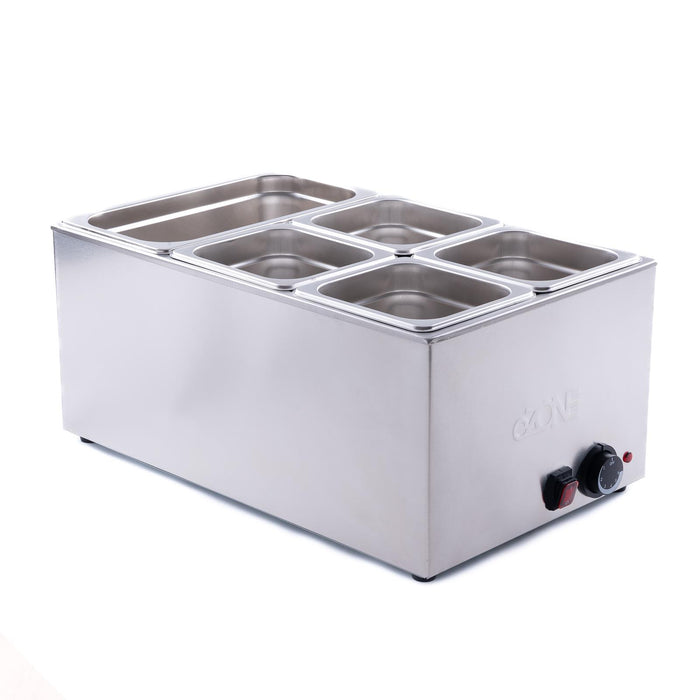 eZone Commercial Bain Marie 5x Gastronorm Pans 1/3 & 1/6 GN Catering Food Warmer catering equipment